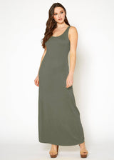 Women's Sleeveless Scoop Neck Maxi Dress by Shop at Konus