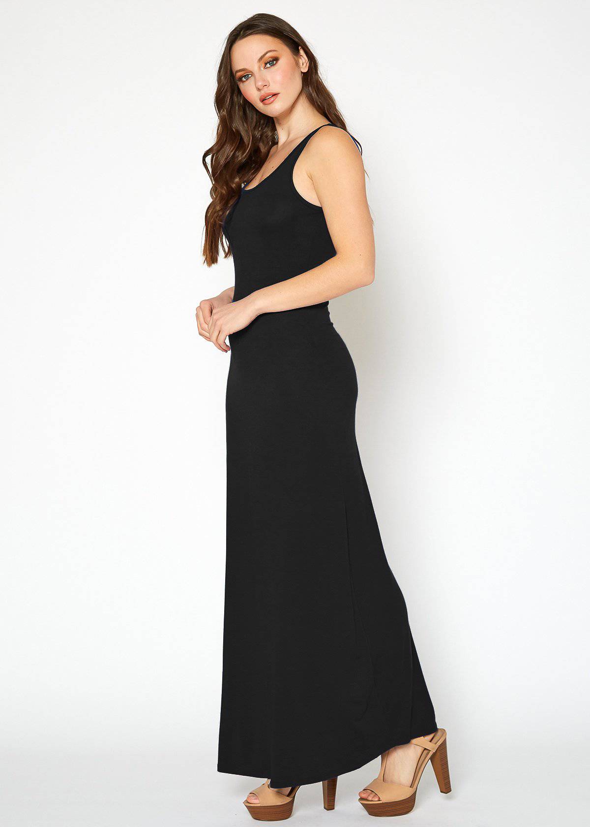 Women's Sleeveless Scoop Neck Maxi Dress by Shop at Konus