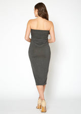 Women's Tube Top Bodycon Midi Dress by Shop at Konus