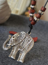 Sliver Elephant Pendant Necklace by migunica