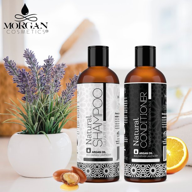 Argan Sulfate Free Shampoo and Conditioner Bundle, 2 pc by Morgan Cosmetics