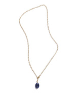 Indali Sodalite Gemstone Drop Necklace - Blue, Semi Precious by Matr Boomie