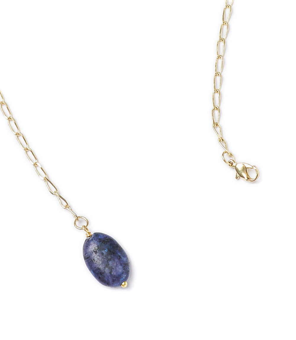 Indali Sodalite Gemstone Drop Necklace - Blue, Semi Precious by Matr Boomie