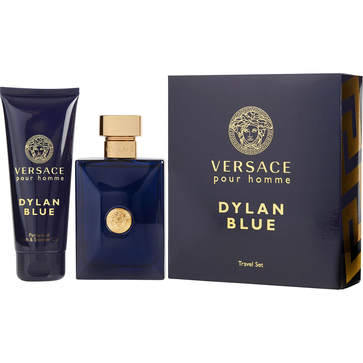 VERSACE DYLAN BLUE by Gianni Versace - EDT SPRAY 3.4 OZ & SHOWER GEL 3.4 OZ (TRAVEL OFFER) - Men