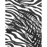 Notebook: Collage Ruled Composition Notebook, Zebra With Black And White Strips Background