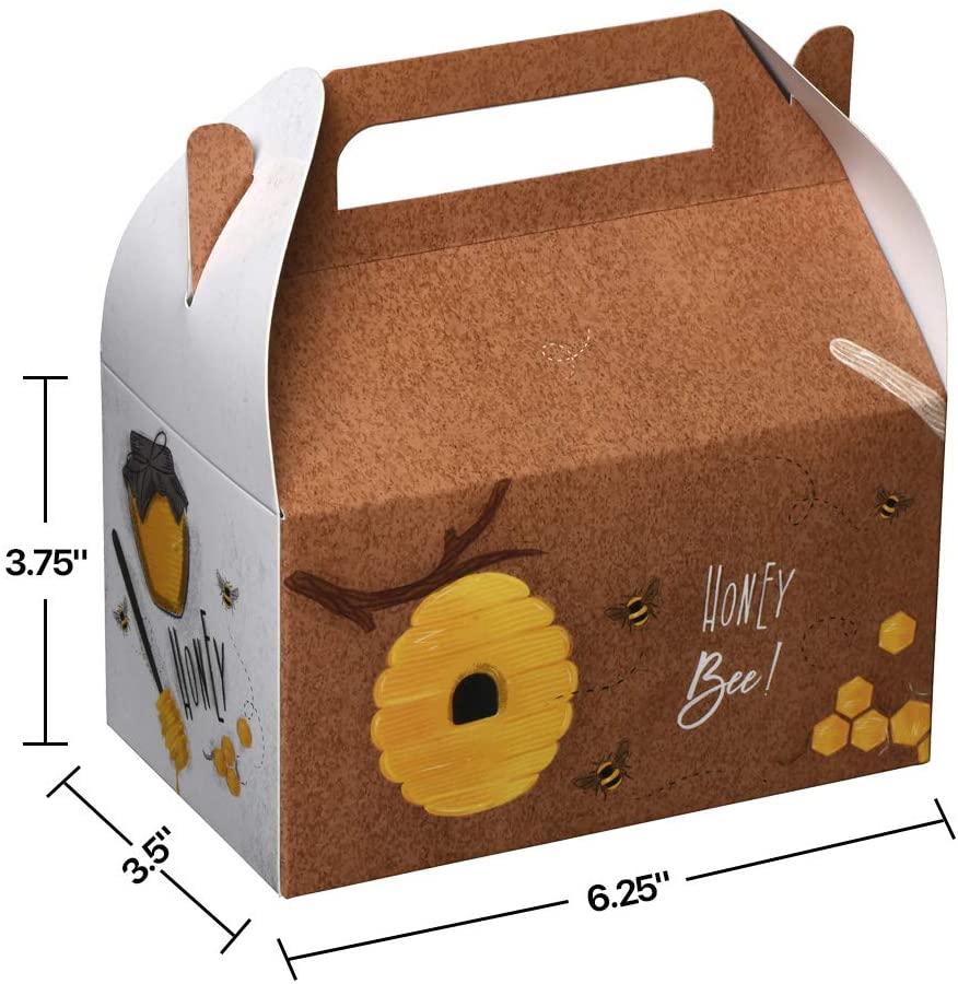 Honeybees Paper Treat Boxes 20 Pack 6.25" X 3.75" X 3.5" by Hammont