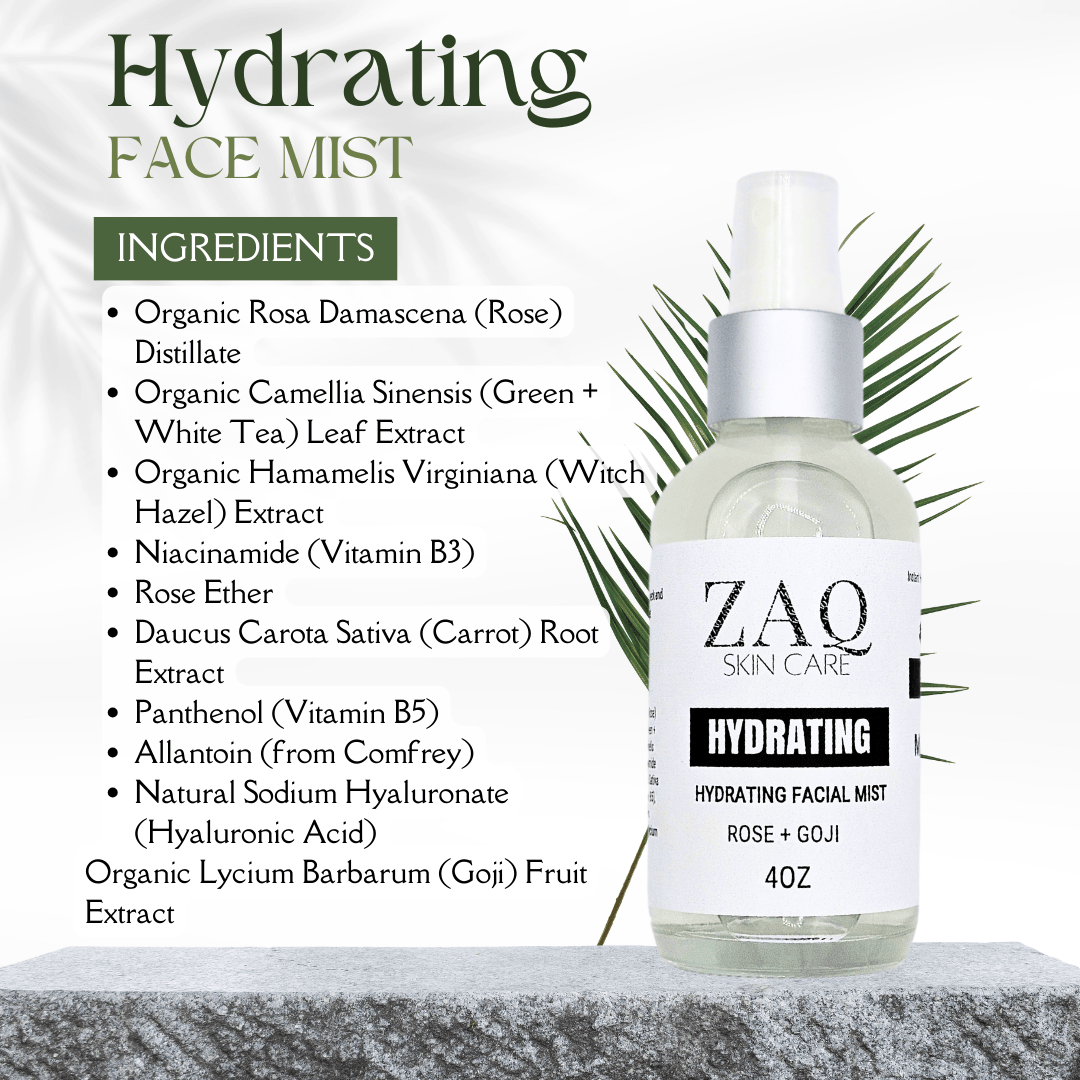 ZAQ Hydrating Rose + Goji Facial Mist by ZAQ Skin & Body