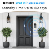 Xodo VD2 Smart Wifi Wireless Video Doorbell with 2K QHD Camera and Chime by Contixo