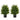 2-Pack Artificial Cedar Topiary Ball Tree with Cement Pot