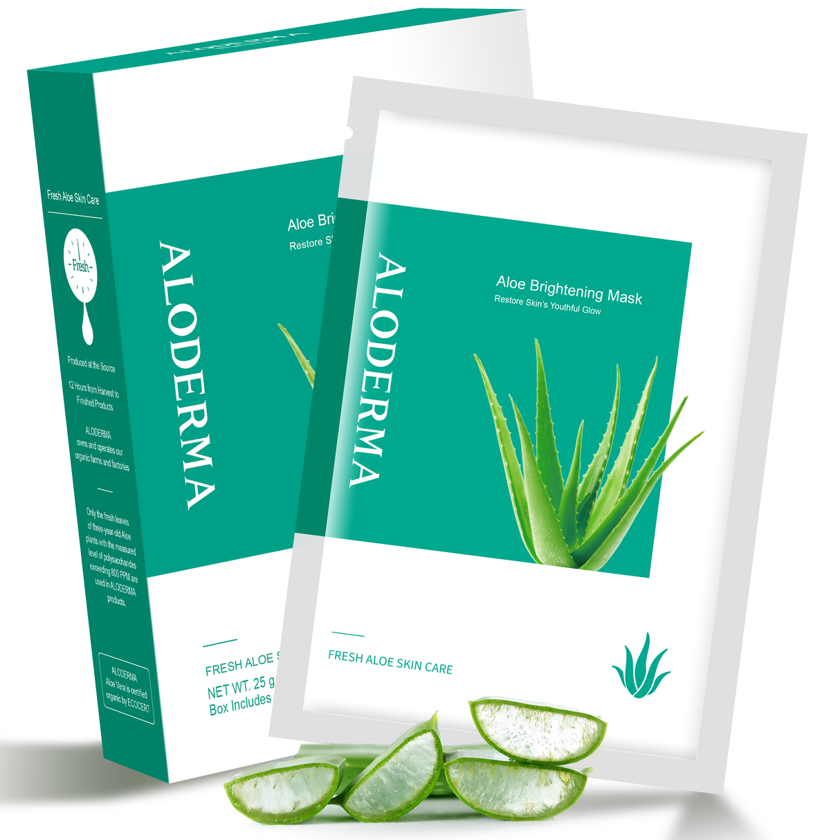 Aloe Brightening Mask (Box of 5) by ALODERMA