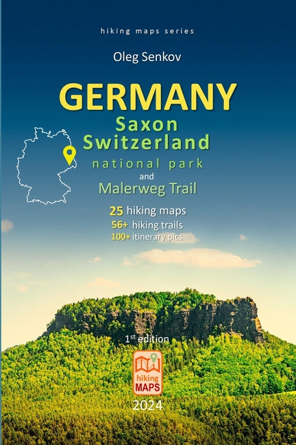 GERMANY, Saxony Switzerland National Park and Malerweg Trail, hiking maps - Paperback by Books by splitShops