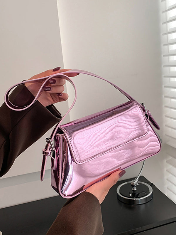 Geometric Solid Color Zipper Bags Handbags by migunica