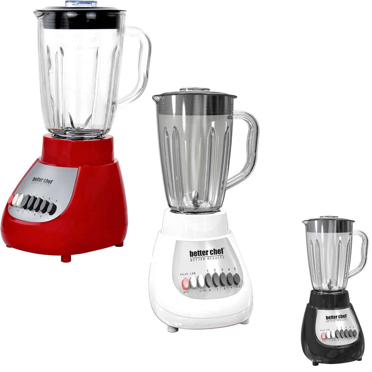 Better Chef Classic 10-Speed 5-Cup Glass Jar Blender by Jupiter Gear Home