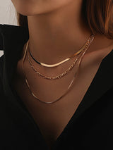 Hollow Solid Color Layered Necklaces by migunica