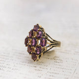 Vintage Jewelry Large Ruby Austrian Crystal Cocktail Ring by PVD Vintage Jewelry