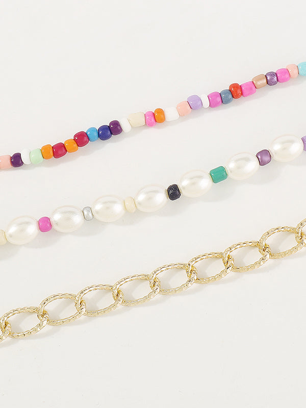 Multi-Colored Dainty Necklace Necklaces Accessories by migunica