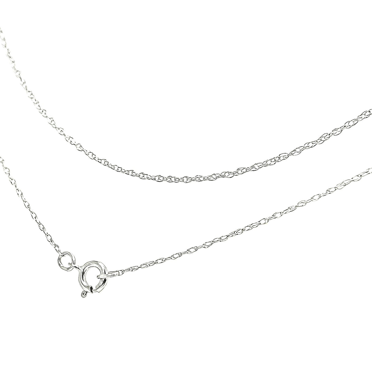 10K Gold 0.5 mm Slender & Dainty Fine Rope Chain Necklace by Infinite Jewels