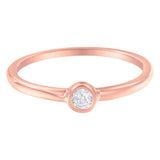 14K Rose Gold Plated .925 Sterling Silver Miracle Set Diamond Ring (1/20 Cttw, J-K Color, I1-I2 Clarity) by Haus of Brilliance