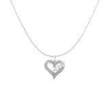 .925 Sterling Silver 1/4 cttw Diamond Engraved "Mom" in Heart Pendant Necklace (I-J Color, I3 Clarity) by Haus of Brilliance