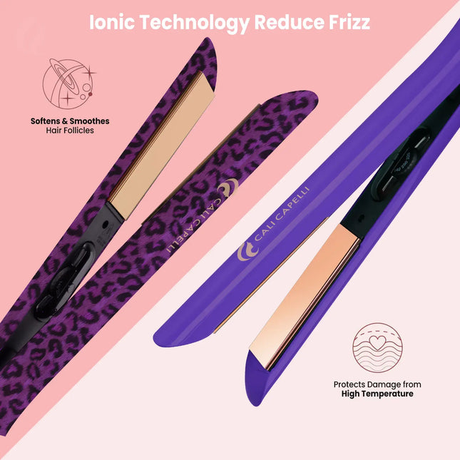 Limited: Pro-Series 1″ Titanium Hair Straightener Leopard by Calicapelli Hair Tools