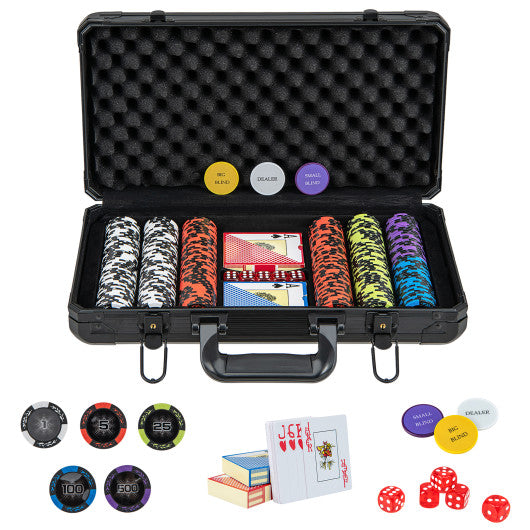 14 Gram Texas Holdem Poker Chip Set 300 Pieces Claytec Chips