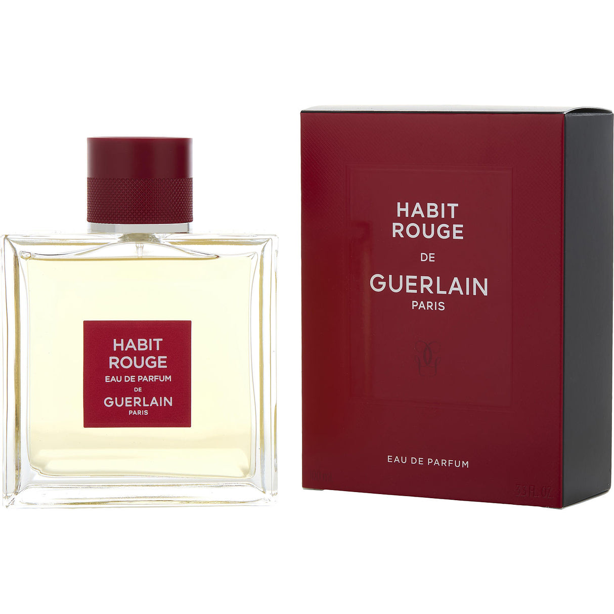 HABIT ROUGE by Guerlain - EAU DE PARFUM SPRAY 3.3 OZ (NEW PACKAGING) - Men