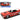 1970 Dodge Challenger R/T Coupe Red with White Top and White Stripes 1/24 Diecast Model Car by Maisto
