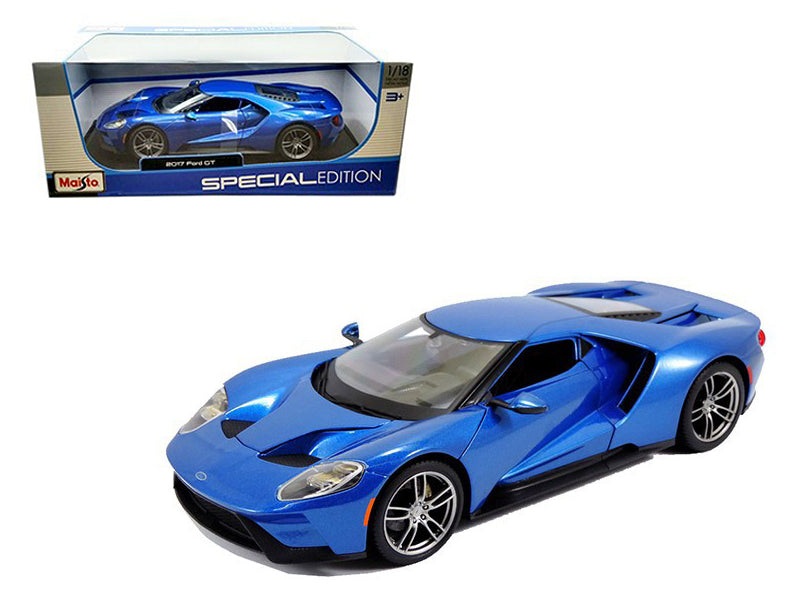 2017 Ford GT Blue Metallic 1/18 Diecast Model Car by Maisto