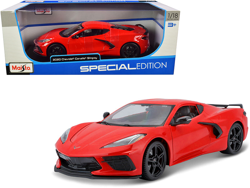 2020 Chevrolet Corvette Stingray C8 Red 1/18 Diecast Model Car by Maisto