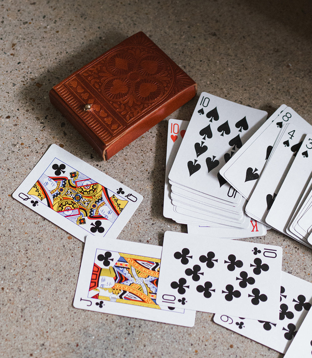 Embossed Leather Playing Cards Set by Matr Boomie