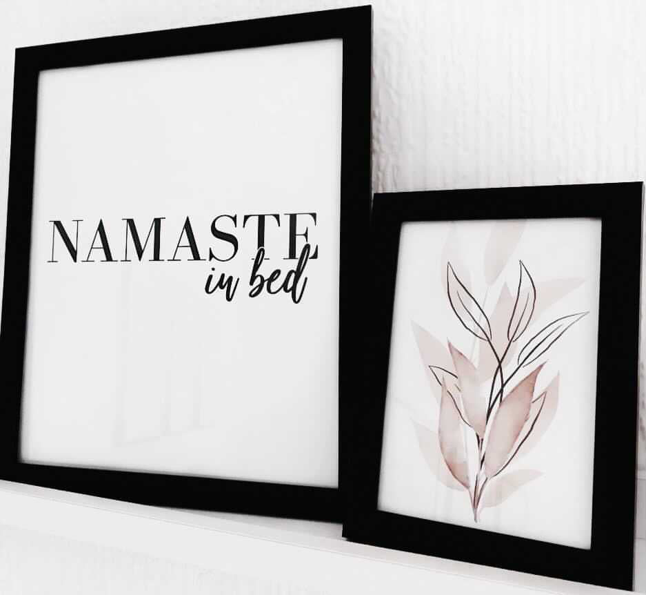 Namaste In Bed Bedroom Home Simple Decor Wall Print by WinsterCreations™ Official Store