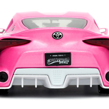 Toyota FT-1 Concept Pink Metallic and Pink Ranger Diecast Figurine "Power Rangers" "Hollywood Rides" Series 1/24 Diecast Model Car by Jada