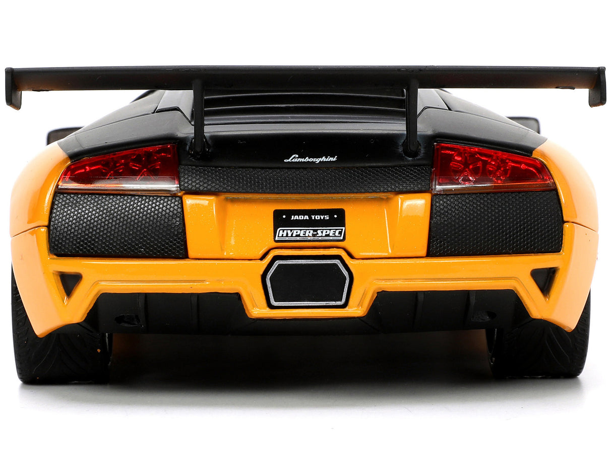 Lamborghini Murcielago LP 640 Yellow Metallic and Matt Black "Hyper-Spec" Series 1/24 Diecast Model Car by Jada