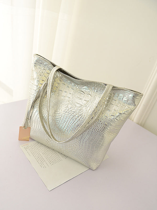 Original Solid Color Shiny Tote Bag by migunica