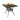 35.4 Inch Aluminum Patio Square Dining Table with Umbrella Hole-Bronze