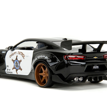 2016 Chevrolet Camaro Widebody Black and White "Drift Patrol" "Wide Body" Series 1/24 Diecast Model Car by Jada