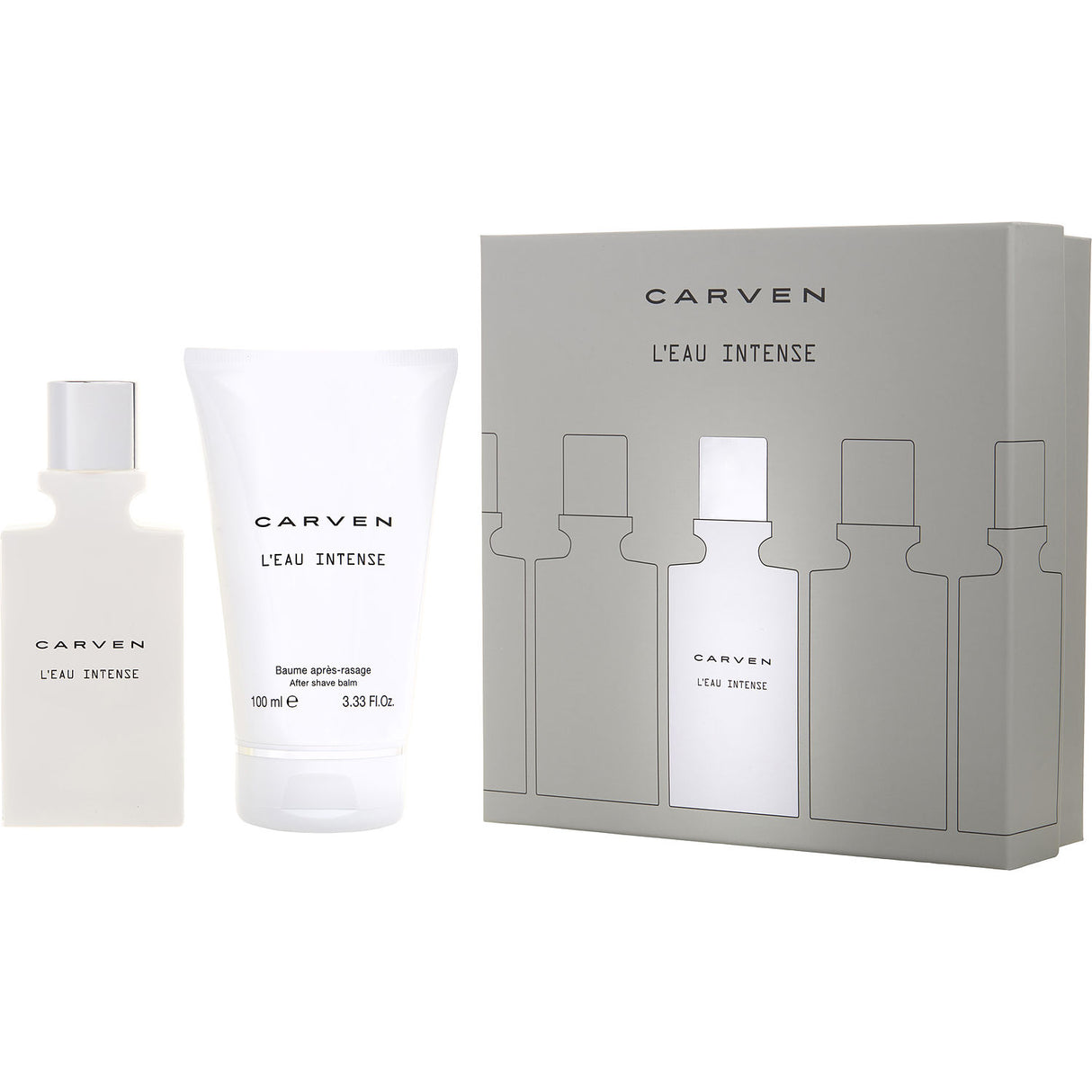 CARVEN L'EAU INTENSE by Carven - EDT SPRAY 1.7 OZ & AFTER SHAVE BALM 3.3 OZ - Men