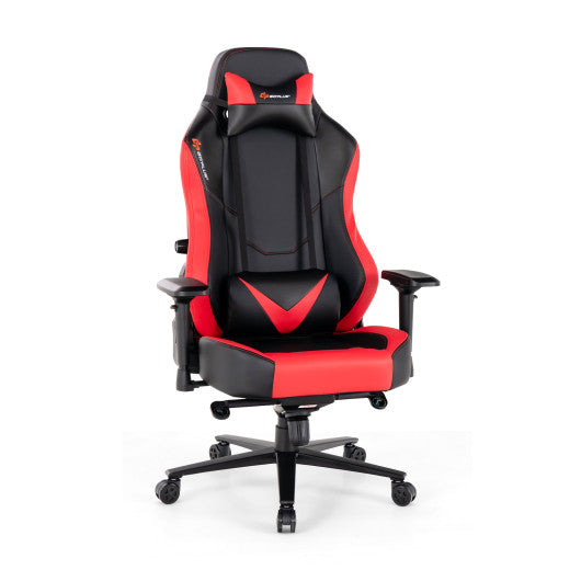 360° Swivel Computer Chair with Casters for Office Bedroom-Red