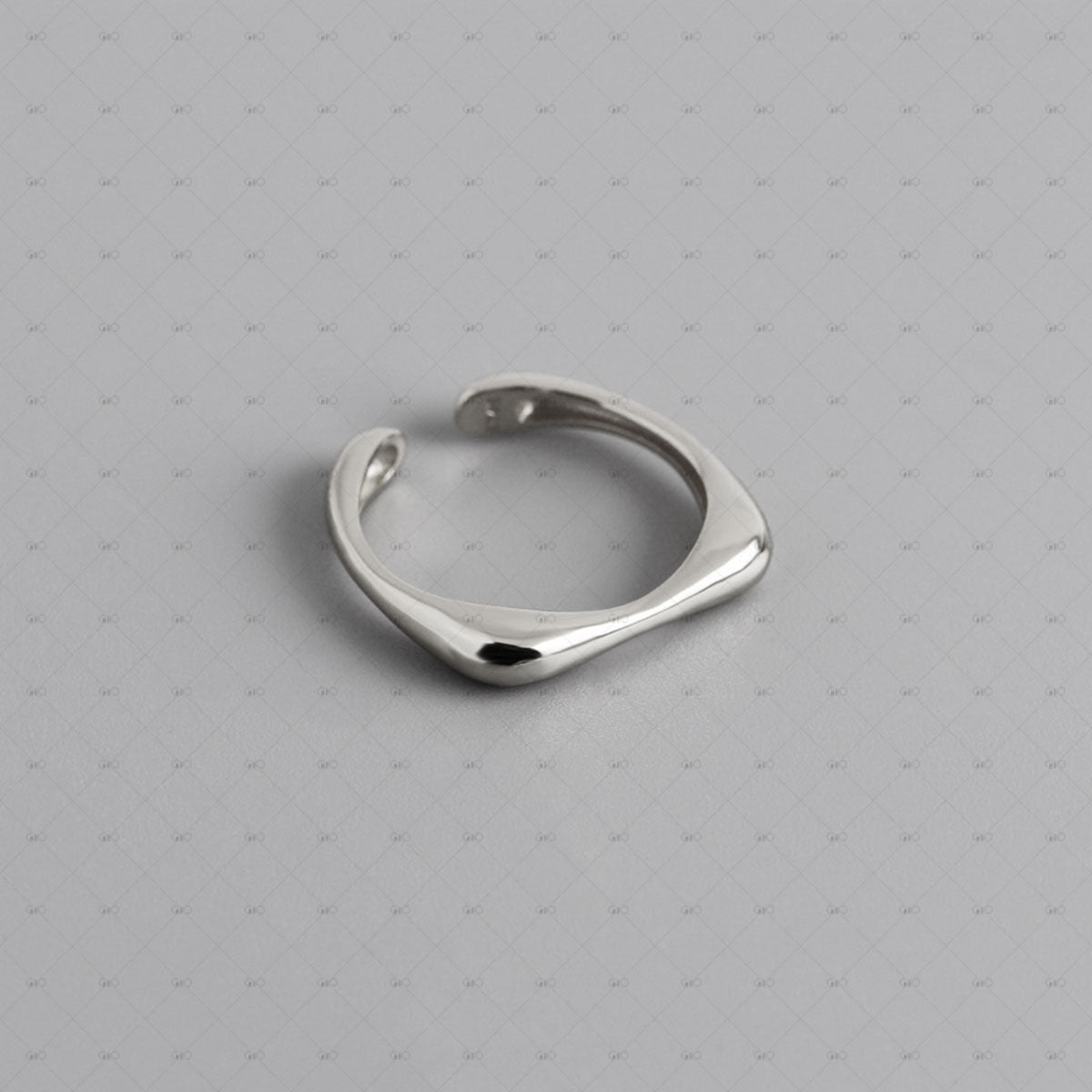 S925 Silver Simple Geometric Ring by Gioiellin