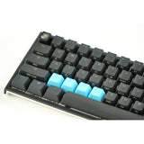 Tai-Hao Rubber Gaming Keycaps ZXCV Neon Blue by Level Up Desks