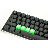 Tai-Hao Rubber Gaming Keycaps ZXCV Neon Green by Level Up Desks