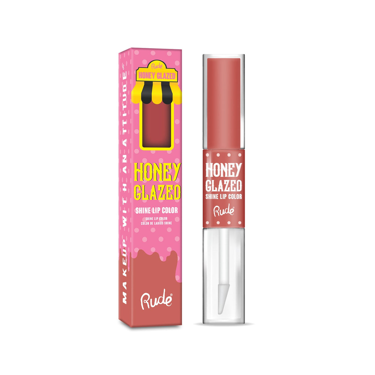 RUDE Honey Glazed Shine Lip Color - Crullers