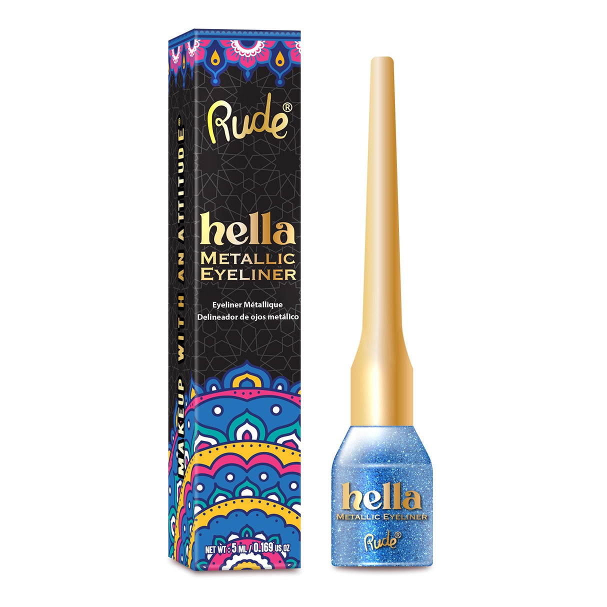 RUDE Hella Metallic Eyeliner - Sapphire