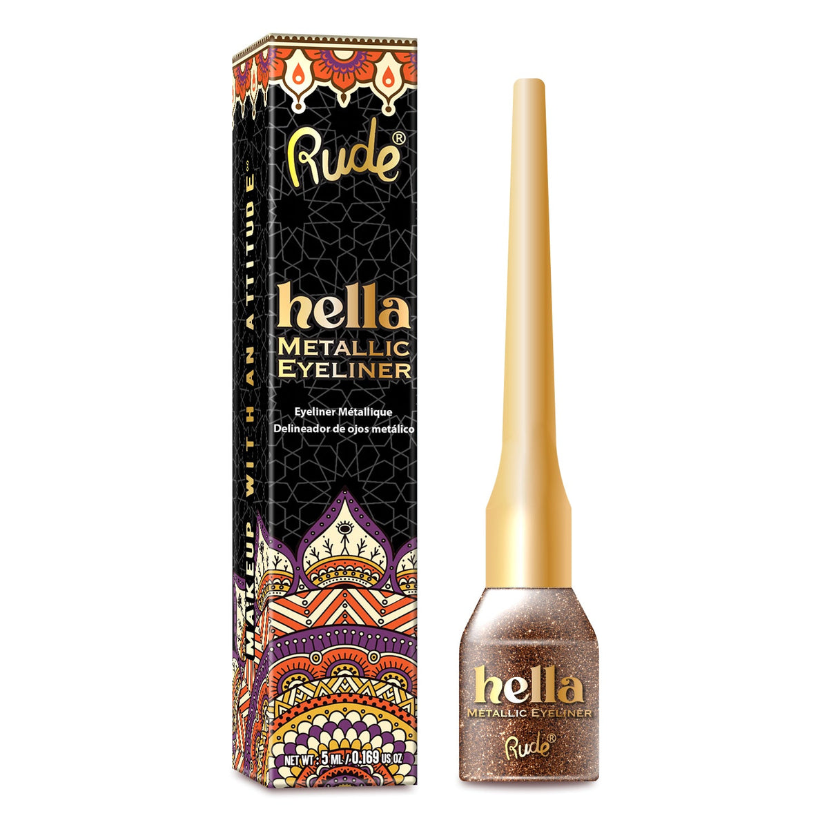 RUDE Hella Metallic Eyeliner - Tiger's Eye