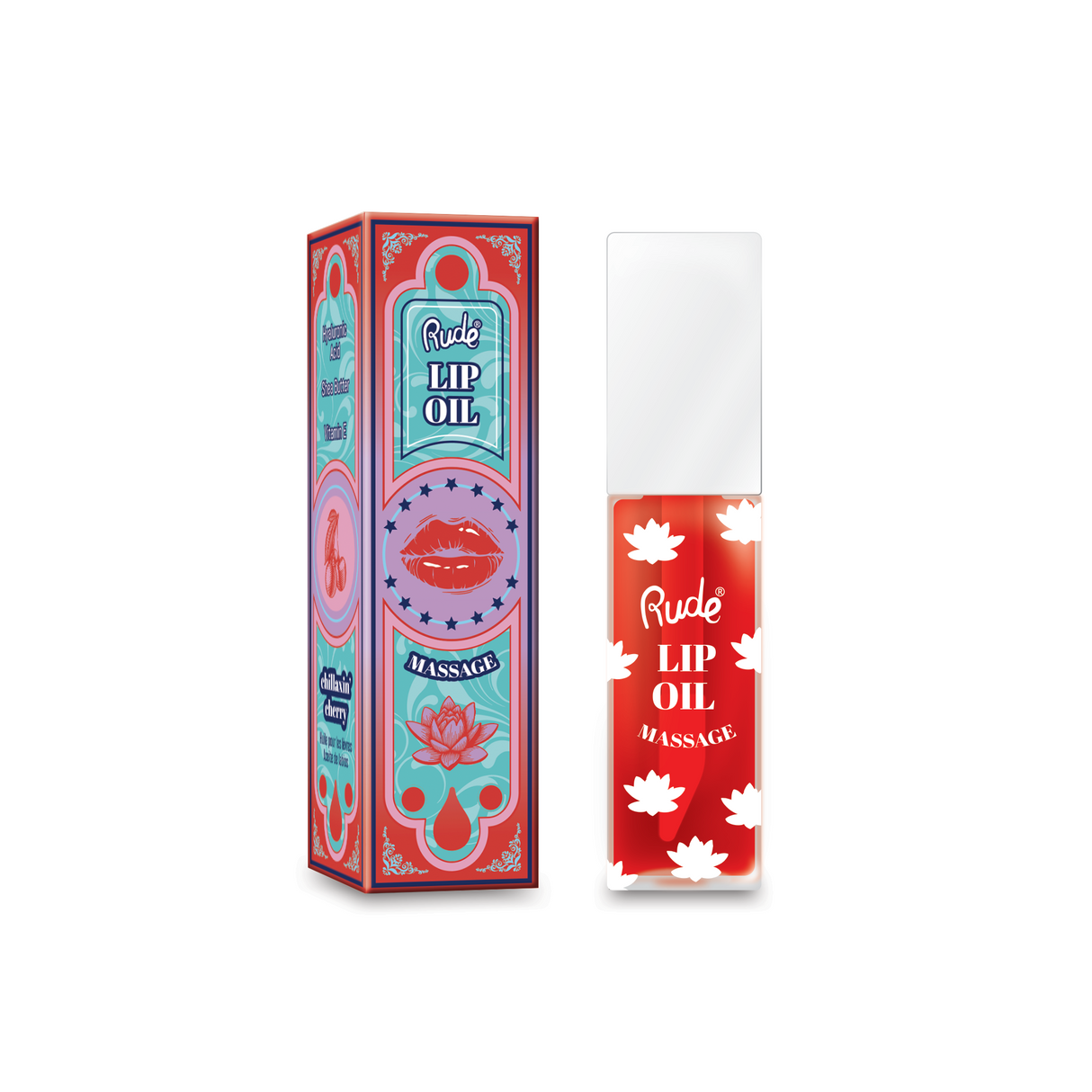 RUDE Lip Oil Massage - Chillaxin' Cherry