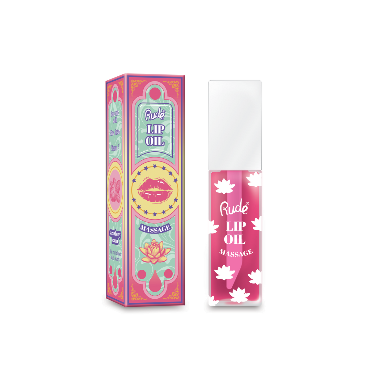 RUDE Lip Oil Massage - Strawberry Sauna