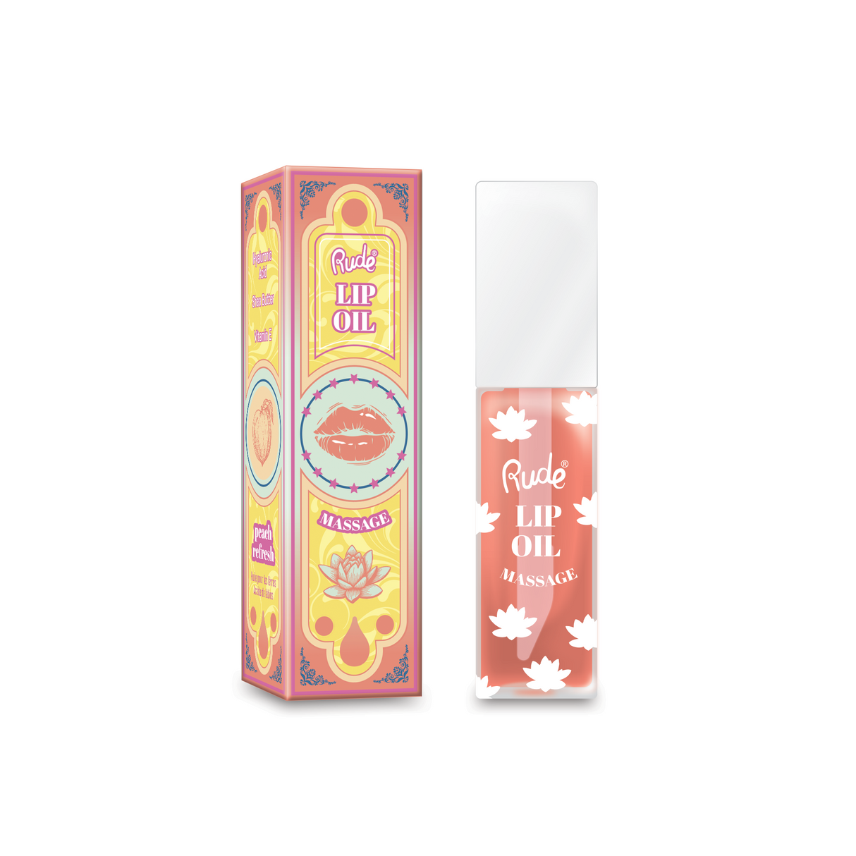 RUDE Lip Oil Massage - Peach Refresh