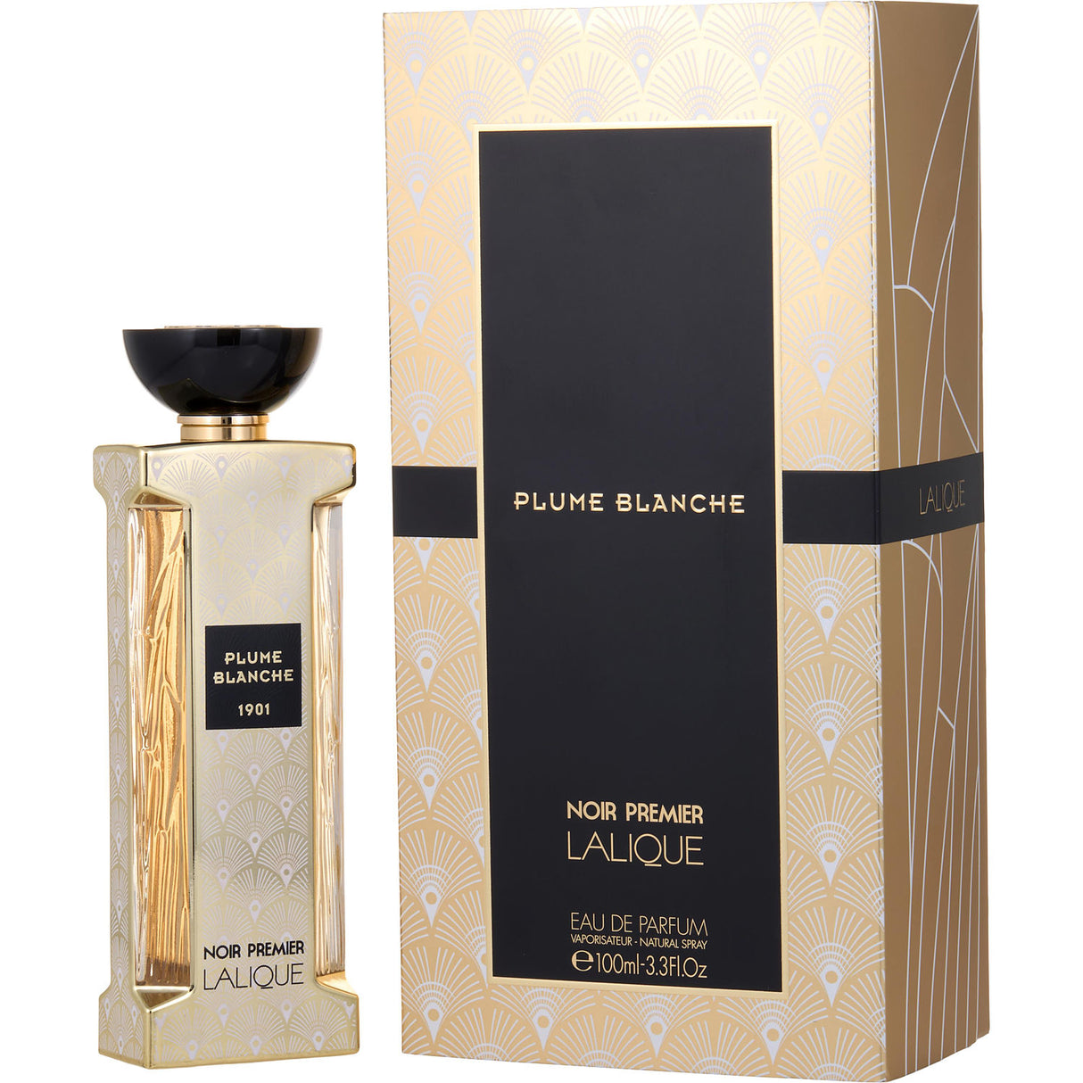 LALIQUE NOIR PREMIER PLUME BLANCHE 1901 by Lalique - EAU DE PARFUM SPRAY 3.3 OZ - Unisex