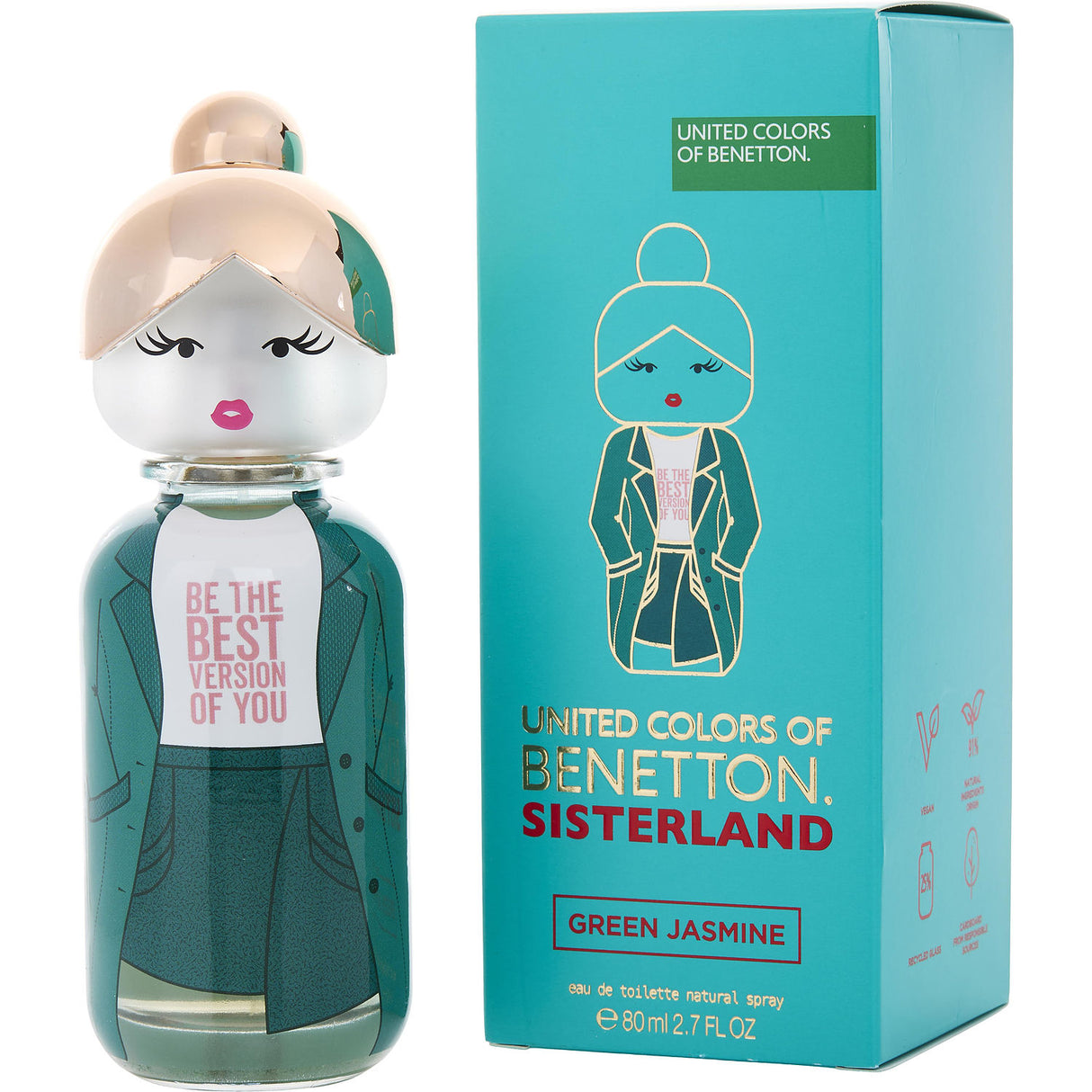 BENETTON SISTERLAND GREEN JASMINE by Benetton - EDT SPRAY 2.7 OZ - Women