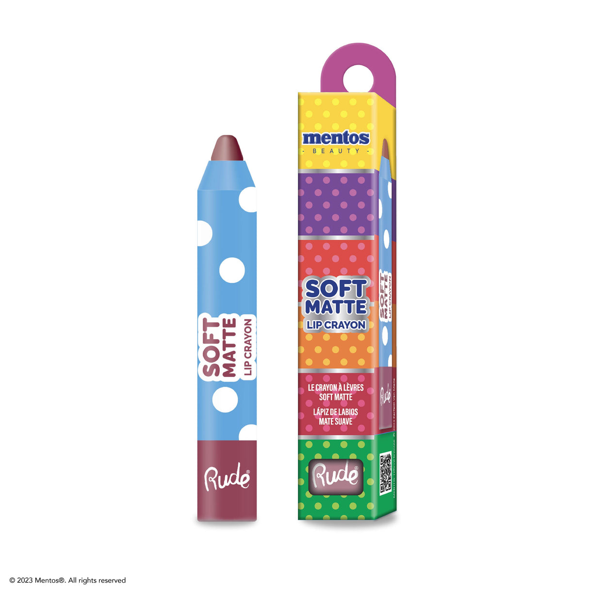 RUDE Mentos Soft Matte Lip Crayon - Dark Cherry